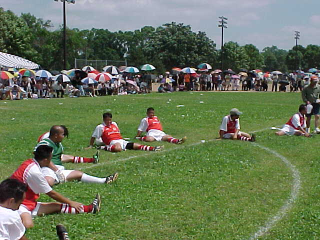 united team warming up
